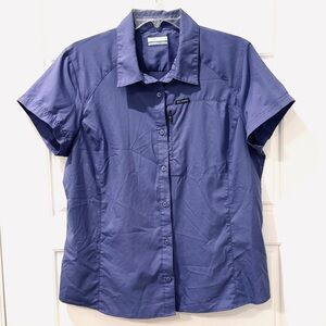 Columbia Women’s XL Kestrel Trail Light Short Sleeve Shirt Color-Medium Purple